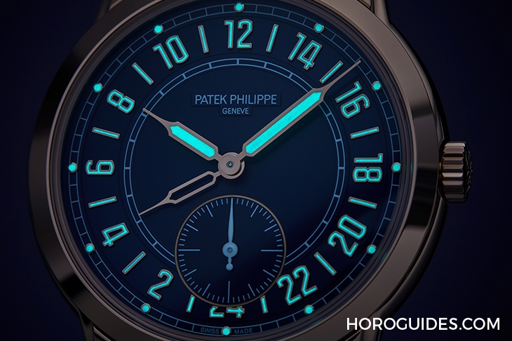 PATEK PHILIPPE - COMPLICATIONS - 5224R-001 - 百達翡麗Calatrava 5224R-001兩地時間腕錶 原創二十四小時顯示