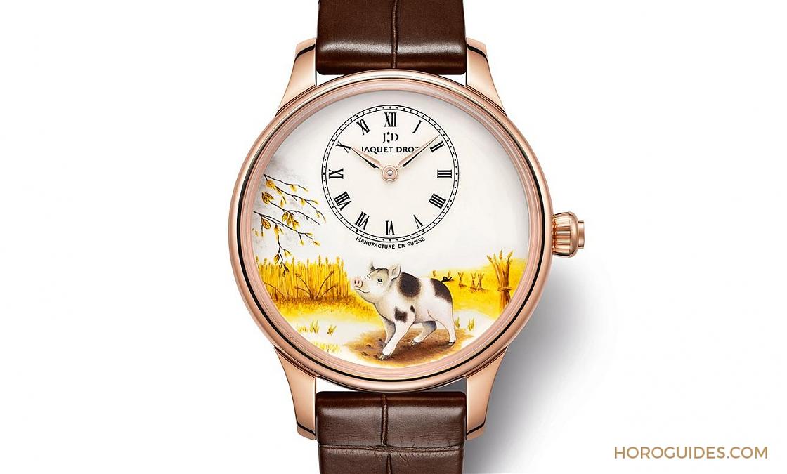 JAQUET DROZ - 藝術工坊 - J005003225 - JAQUET DROZ 十二生肖豬年來報到!Petite Heure Minute Pig