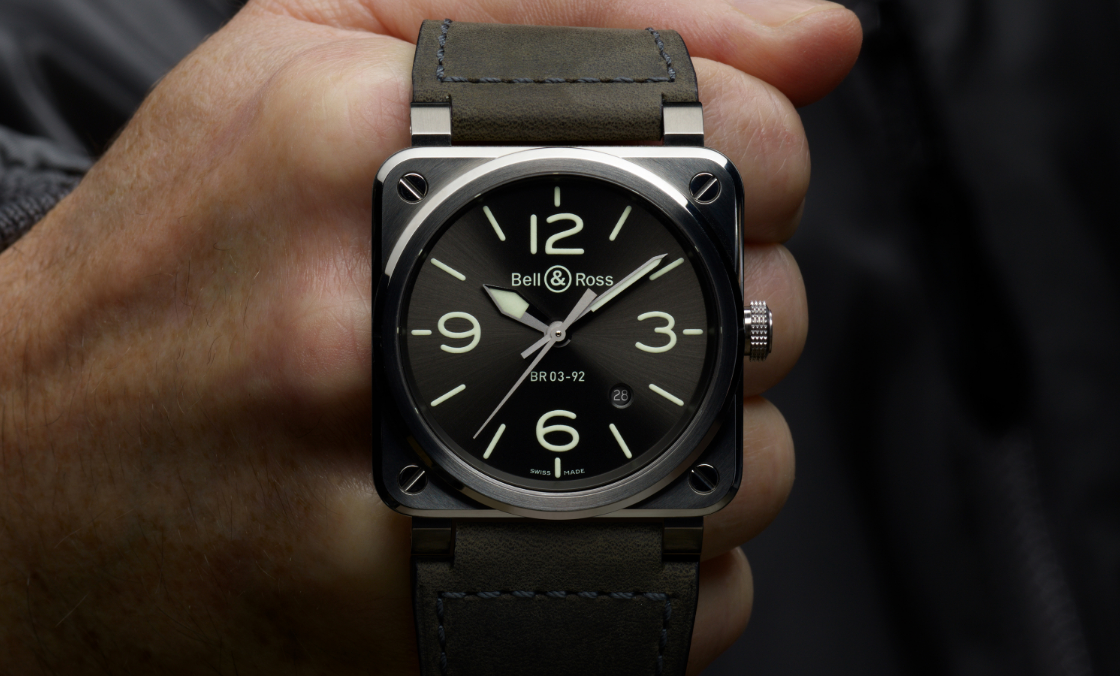 BELL & ROSS - INSTRUMENTS - BR0392-GC3-ST/SCA - 磷光綠夜光x碳灰面新色|BELL & ROSS Lum系列BR 03-92