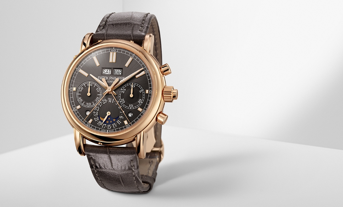 PATEK PHILIPPE - GRAND COMPLICATIONS - 5204R-011 - 深灰面搭玫瑰金,百達翡麗5204再添新作|雙秒追針萬年曆計時碼錶5204R-011