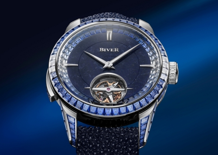 當鐘樂三問陀飛輪遇上漸變排列藍寶石!BIVER攜手Bucherer推出藍寶石版Carillon Tourbillon