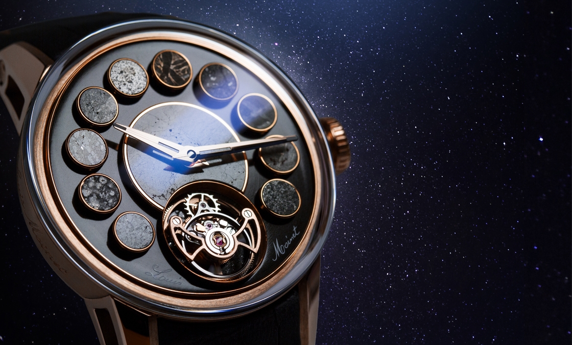 Louis Moinet - COSMIC ART - LM-135.50.V1 - 史上運用最多種隕石的腕錶現身SHH台北101頂級鐘錶概念店|Louis Moinet拾集隕石碎片的浪漫而來