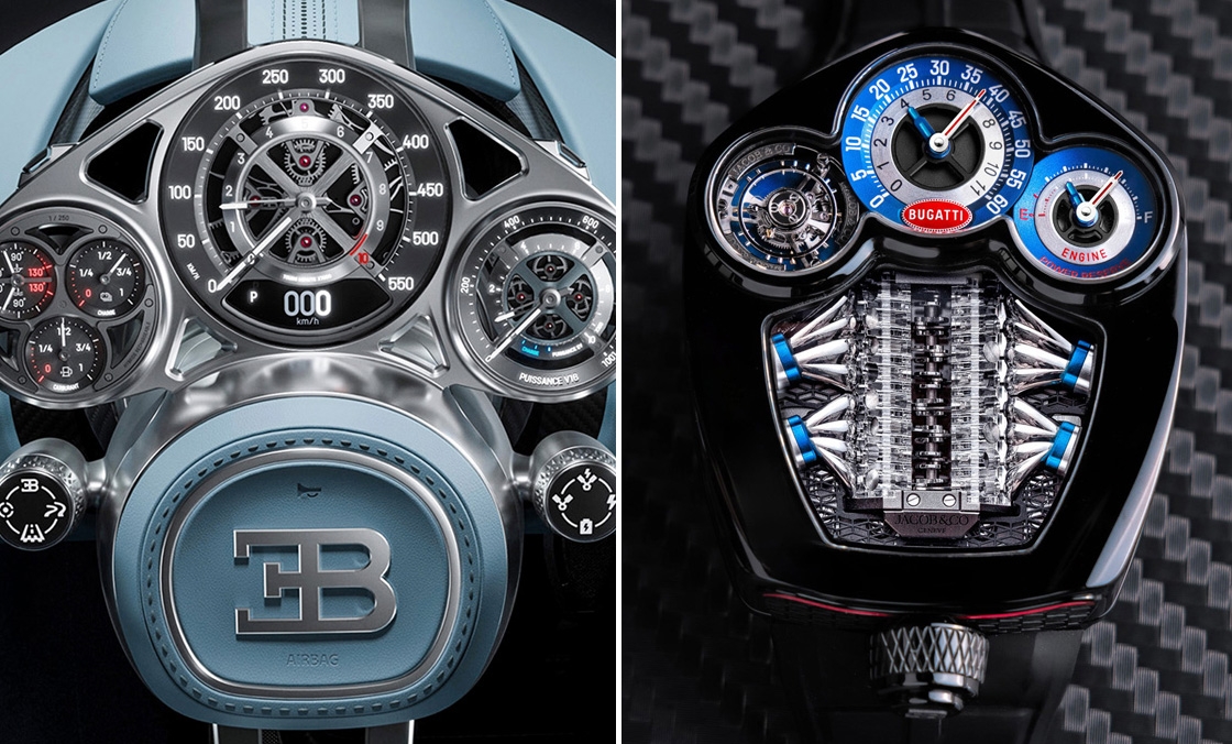 JACOB & CO. - BUGATTI - BU300.22.AA.AA.A - 微型V16氣缸的工程奇觀 |Jacob & Co. Bugatti Tourbillon