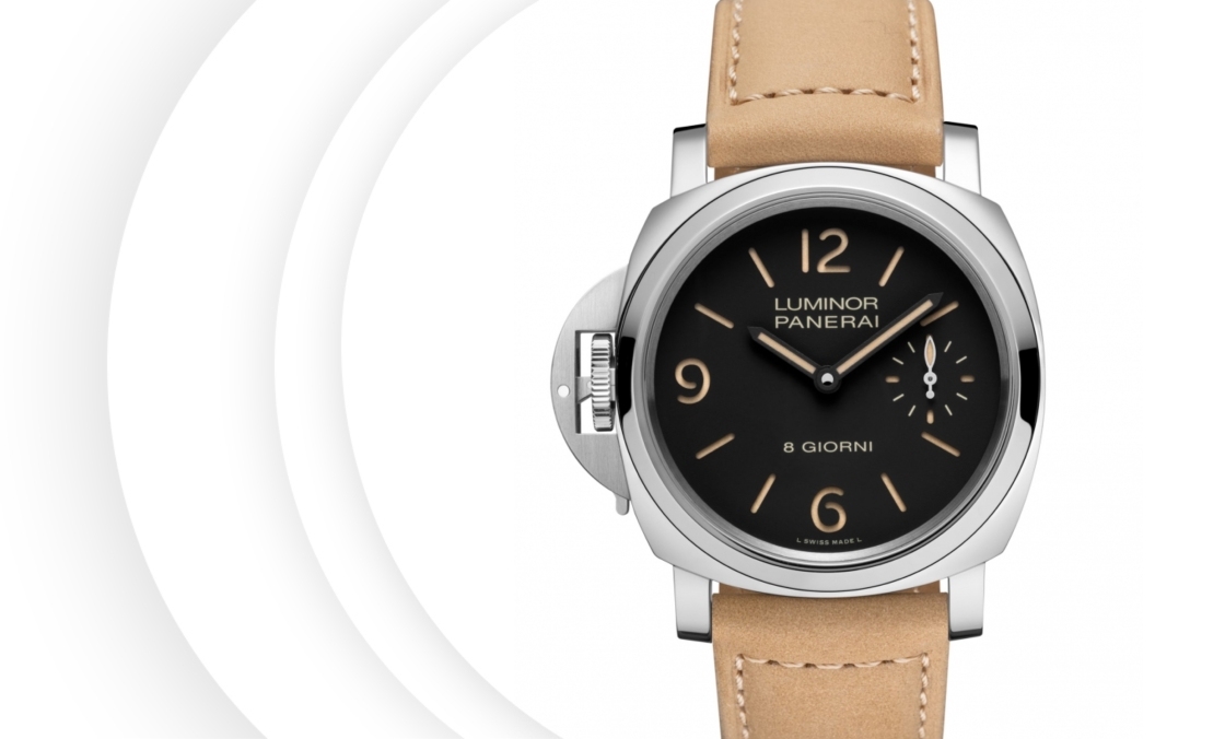 PANERAI - LUMINOR - PAM01655 - PANERAI 經典左冠再現:Luminor Destro Otto Giorni PAM01655 全新登場