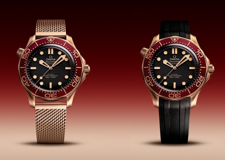 全新OMEGA Seamaster Diver 300M酒紅圈,復古青銅金質感再升級