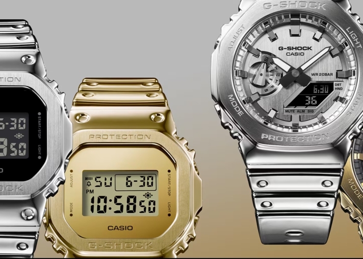 質感 x 舒適：G-SHOCK全新Fine Metallic系列，金屬質感的進化型矽膠錶帶