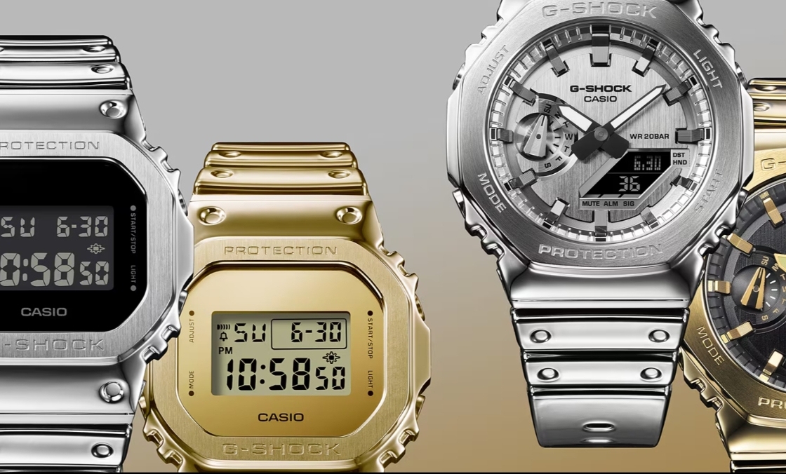 CASIO - G-SHOCK - GM-5600YM-8 - 質感 x 舒適:G-SHOCK全新Fine Metallic系列,金屬質感的進化型矽膠錶帶