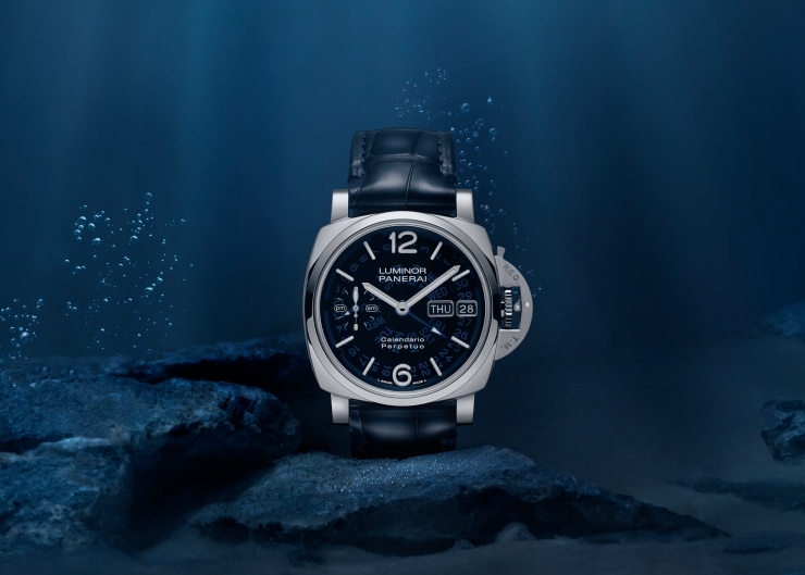 透視深海時間|PANERAI全新Luminor萬年曆兩地時間鉑金腕錶PAM01575