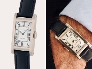 罕見古董白金八日鍊Cartier Tank Allongé，現身蘇富比日內瓦拍賣