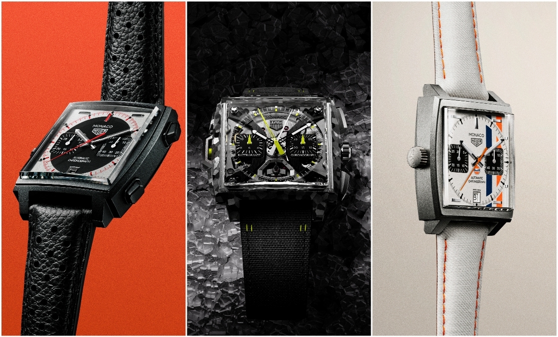 TAG HEUER - MONACO - CBW2185.FC8350 - 嶄新鈦金材質亮相,經典黑白與Gulf藍橙同場現身|TAG HEUER Monaco三款新錶驚艷登場