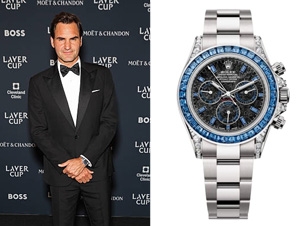 漸變藍寶石圈、黑曜石錶盤，費德勒配戴隱藏版Rolex Daytona 2025年新作現身