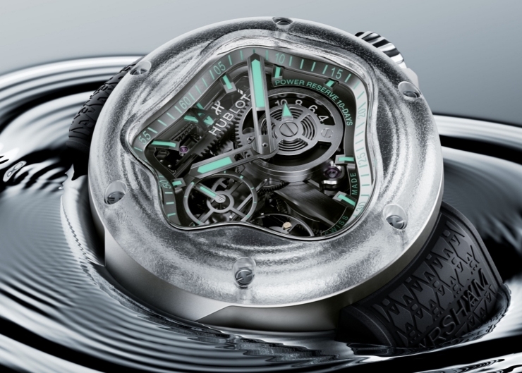 流體之美入腕!HUBLOT二度聯手Daniel Arsham打造MP-17 MECA-10 Arsham Splash鈦金藍寶石腕錶