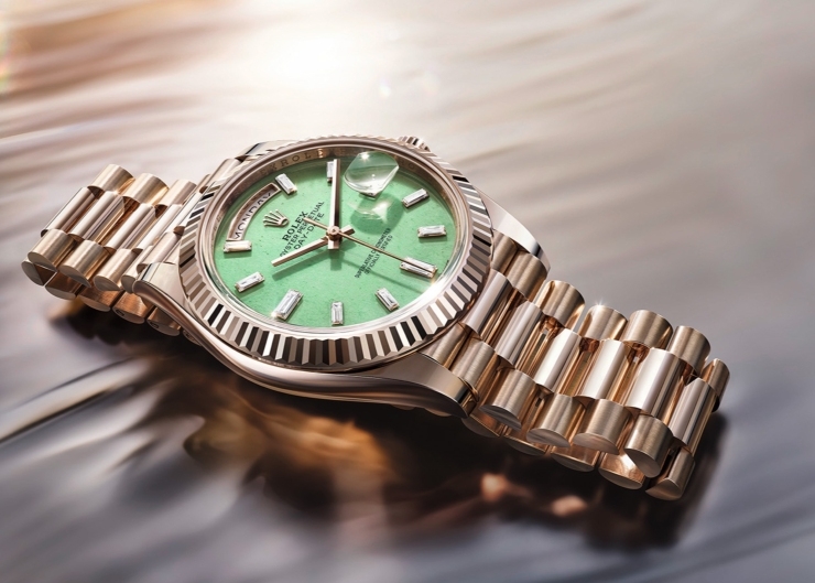 勞力士Day-Date 40 228235JG，蠔式腕錶百週年的三個生日禮物