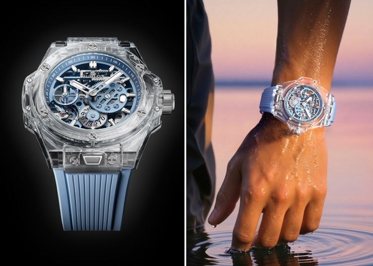 天空藍映襯，透明張力再推進｜Hublot Big Bang Meca-10 十日鍊天空藍寶石腕錶