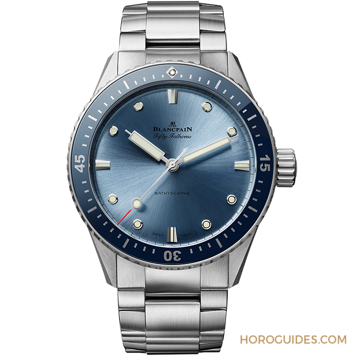 BLANCPAIN - FIFTY FATHOMS - 5005-1140-71S - 迷人螢光藍!Blancpain台北101專賣店獨家限定之作,五十噚深潛器藍眼淚腕錶