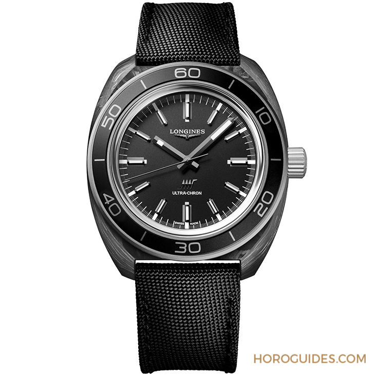 LONGINES - HERITAGE - L2.839.4.52.2 - 鍛造碳魅力加持,浪琴表推出全新Ultra-Chron Carbon高振頻腕錶