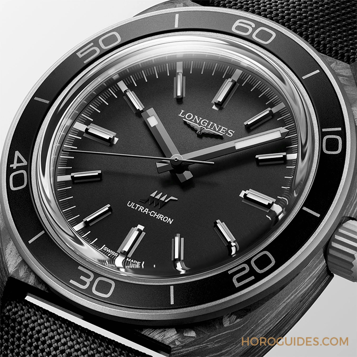 LONGINES - HERITAGE - L2.839.4.52.2 - 鍛造碳魅力加持,浪琴表推出全新Ultra-Chron Carbon高振頻腕錶