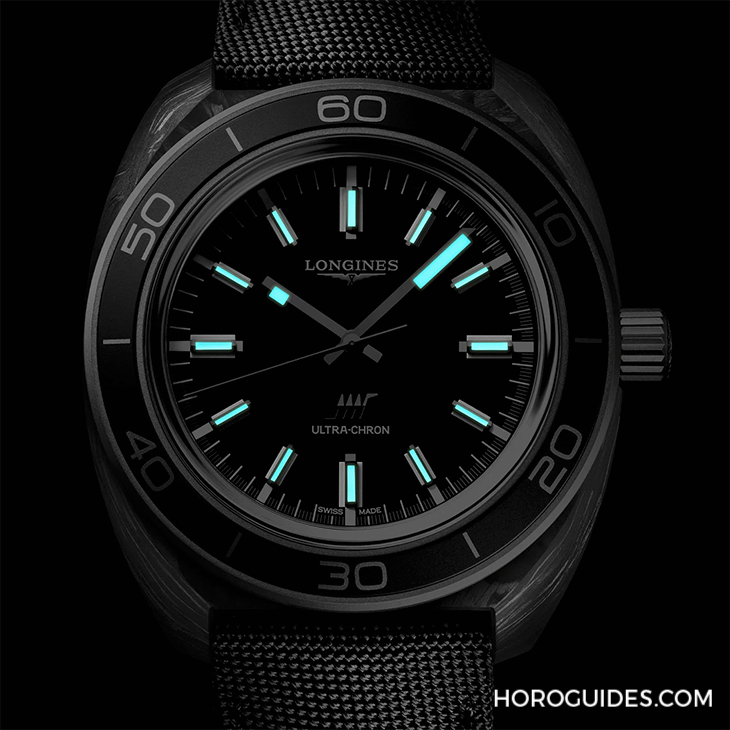 LONGINES - HERITAGE - L2.839.4.52.2 - 鍛造碳魅力加持,浪琴表推出全新Ultra-Chron Carbon高振頻腕錶