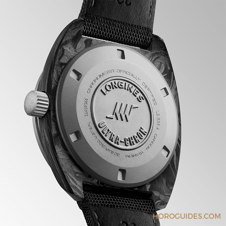 LONGINES - HERITAGE - L2.839.4.52.2 - 鍛造碳魅力加持,浪琴表推出全新Ultra-Chron Carbon高振頻腕錶