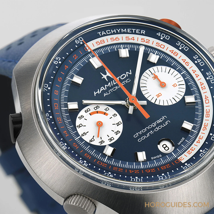 HAMILTON - AMERICAN CLASSIC - H51606640 - 1970年代賽車風華再現,HAMILTON Chrono-Matic 50限量藍色版登場