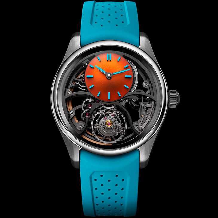 H. MOSER & CIE - PIONEER - 3201-1202 - 色彩衝擊的極限操作:H. Moser開拓者Spiced Aqua系列亮相