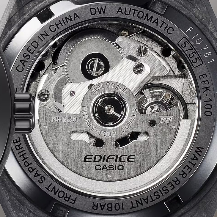 CASIO - EDIFICE - EFK-100XPB-1A - CASIO首款機械錶登場！EFK-100系列鍛造碳強勢來襲