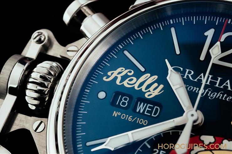GRAHAM - CHRONOFIGHTER - 2CVAS.U08A.L129S - 美女陪你過新年 GRAHAM Chronofighter Vintage Nose Art Ltd限量錶"Kelly"