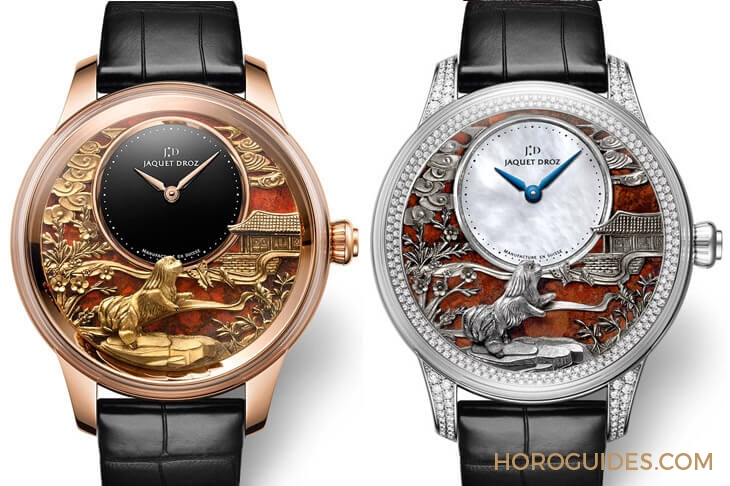 JAQUET DROZ - PETITE HEURE MINUTE - J005013219 - JAQUET DROZ狗年限量錶,琺瑯金雕細膩雙工藝