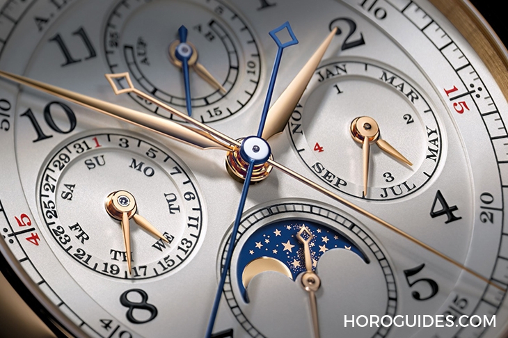A. LANGE & SÖHNE - 1815 - 421.025 - 最美的追針萬年曆腕錶,非朗格莫屬