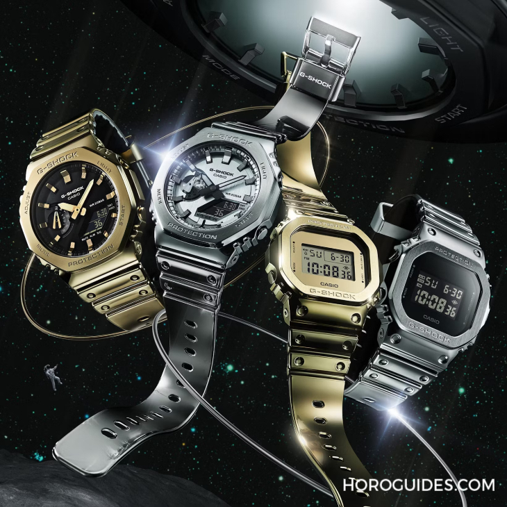 CASIO - G-SHOCK - GM-5600YM-8 - 質感 x 舒適：G-SHOCK全新Fine Metallic系列，金屬質感的進化型矽膠錶帶