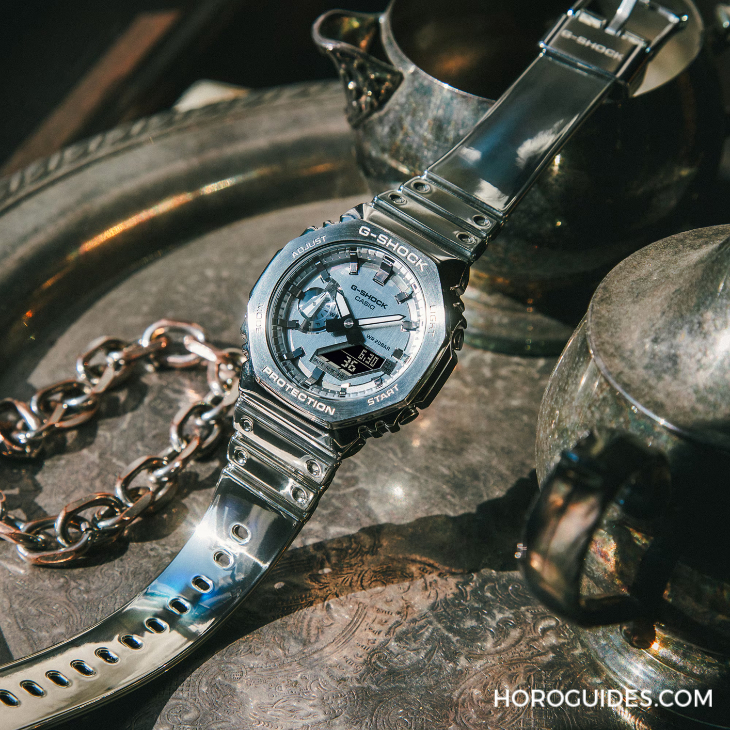 CASIO - G-SHOCK - GM-5600YM-8 - 質感 x 舒適:G-SHOCK全新Fine Metallic系列,金屬質感的進化型矽膠錶帶