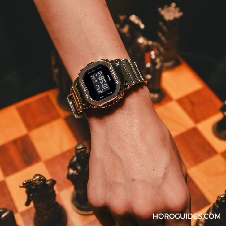 CASIO - G-SHOCK - GM-5600YM-8 - 質感 x 舒適:G-SHOCK全新Fine Metallic系列,金屬質感的進化型矽膠錶帶