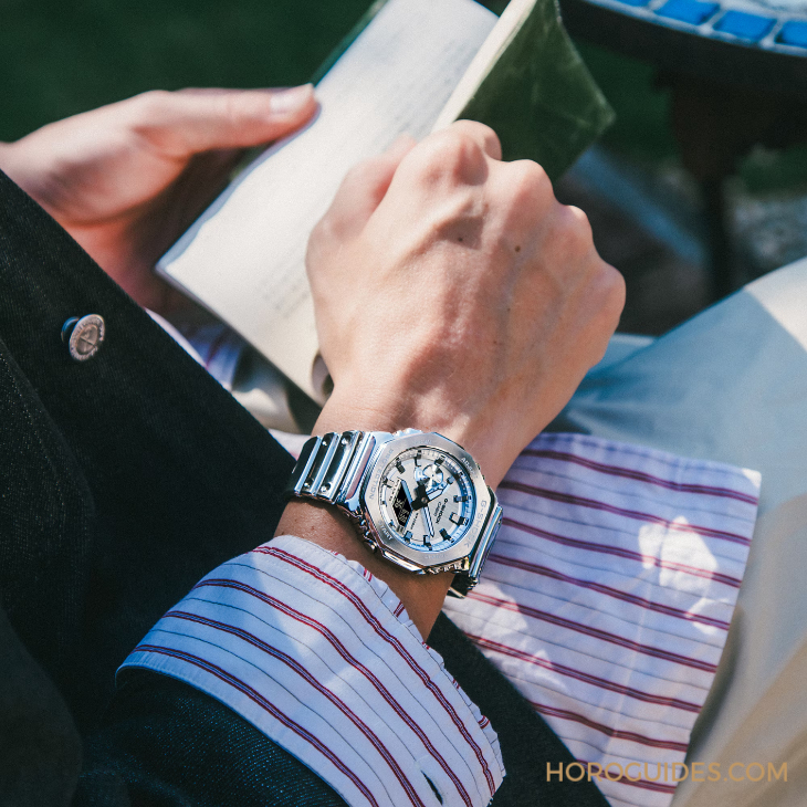 CASIO - G-SHOCK - GM-5600YM-8 - 質感 x 舒適:G-SHOCK全新Fine Metallic系列,金屬質感的進化型矽膠錶帶