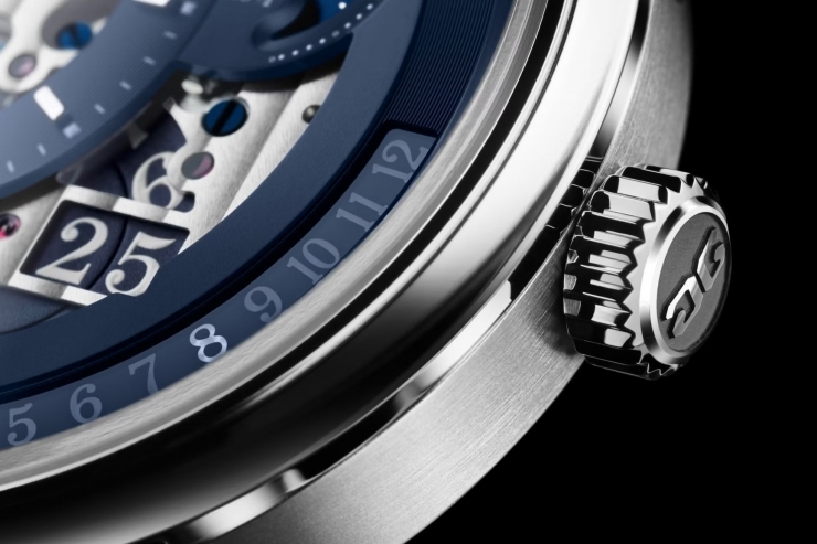 GLASHÜTTE ORIGINAL - PANO - 1-92-11-01-03-61 - 格拉蘇蒂原創再創經典,全新PanoMaticCalendar 偏心年曆「晨曦藍」鏤空腕錶登場