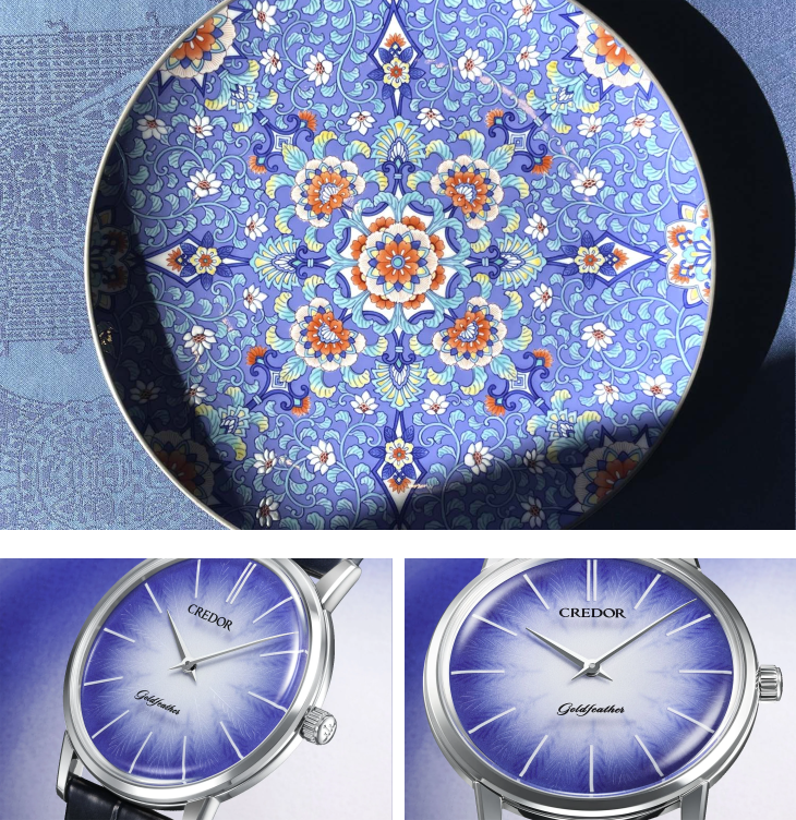 CREDOR - Goldfeather - GCBY991 - CREDOR 推出伊萬里燒瓷面腕錶,Goldfeather GCBY991 限量登場