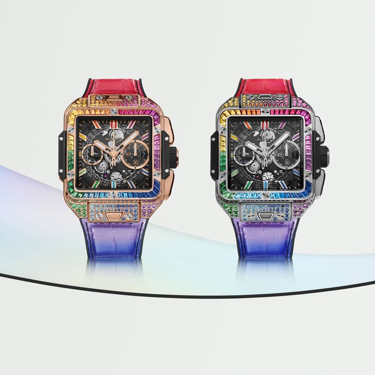 HUBLOT - SQUARE BANG - 821.EX.5170.RX - 潮穿搭也能展現實用機能｜Hublot Square Bang Unico藍面計時碼錶