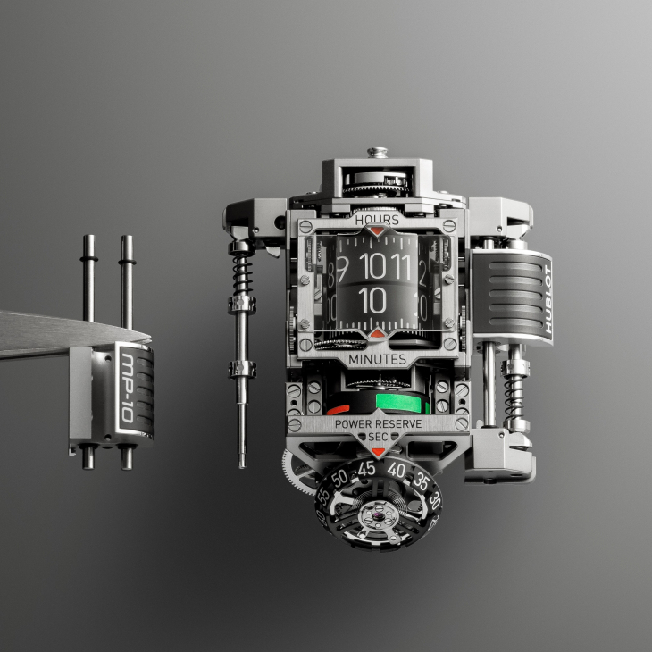 HUBLOT - MP - 910.JX.0001.RT - HUBLOT MP-10 雙垂直上鍊陀飛輪腕錶 推出全新藍寶石款及 All Black 黑陶瓷款