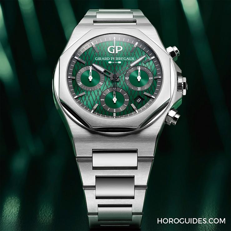 GIRARD-PERREGAUX - LAUREATO - 81020-11-001-11A - 有一種綠,叫做英國賽車綠|GP Laureato桂冠系列Aston Martin特別版計時腕錶