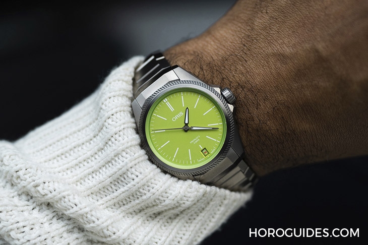 ORIS - PROPILOT - 01 400 7778 7157-Set - 哇嗚，是科米蛙的萊姆綠和笑臉｜Oris ProPilot x Kermit聯名腕錶