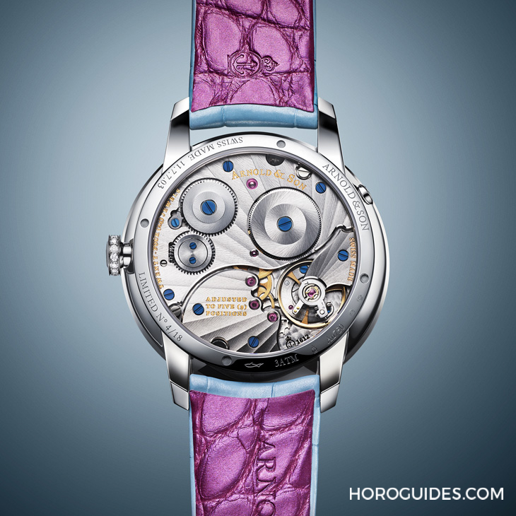 ARNOLD & Son - PERPETUAL MOON - 1GLMW.Z04A.C284A - Arnold & Son招牌超大月相窗以釕晶體形塑又美又魔幻的夜色美學｜恒久月相38午夜潮汐腕錶