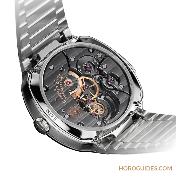 H. MOSER & CIE - STREAMLINER - 6905-1200 - 大明火琺瑯煙燻面加身,亨利慕時三問疾速者三問報時陀飛輪藍色琺瑯概念腕錶奪目登場