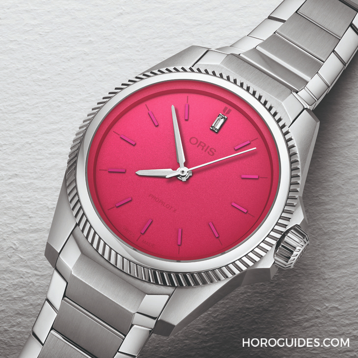 ORIS - PROPILOT - 01 531 7796 4158-07 8 17 05LC - 想追的來！華麗巨星Miss Piggy和你捉迷藏｜Oris ProPilot X Miss Piggy特別版腕錶