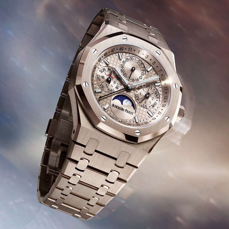 AUDEMARS PIGUET - ROYAL OAK - 26674SG.OO.1320SG.01 - 全新自動上鍊萬年曆機芯7138、「雲夜藍50」陶瓷新色,Audemars Piguet愛彼150年週年話題新作強勢連發