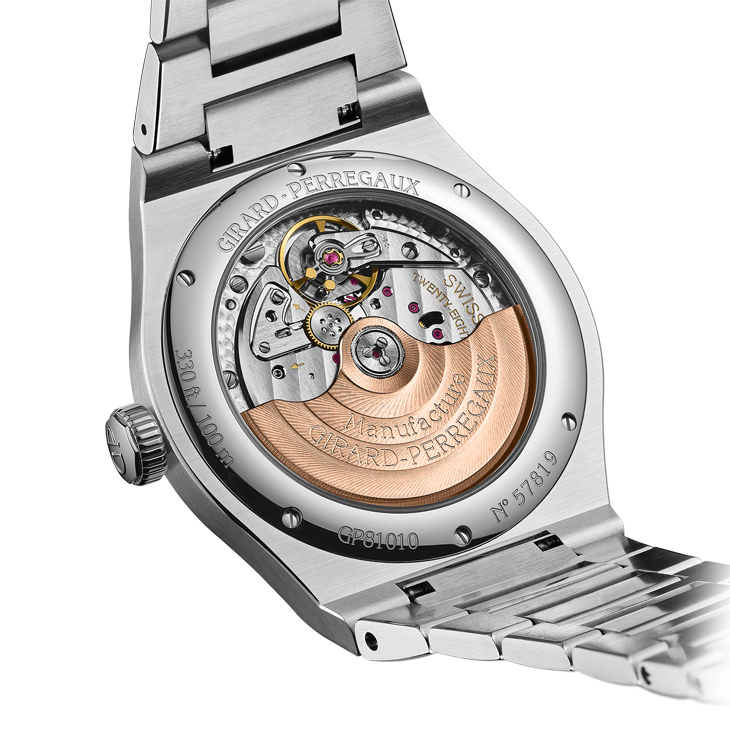 GIRARD-PERREGAUX - LAUREATO - 81010-11-3475-1CM - GP Laureato桂冠系列質感再升級,灰色大明火琺瑯面盤釋放深邃魅力
