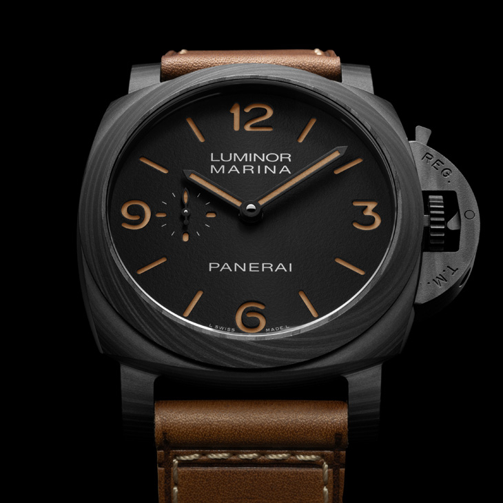 PANERAI - LUMINOR MARINA - PAM01707 - Carbotech入列!PANERAI Luminor Marina PAM01707以高科技碳纖維演繹經典輪廓