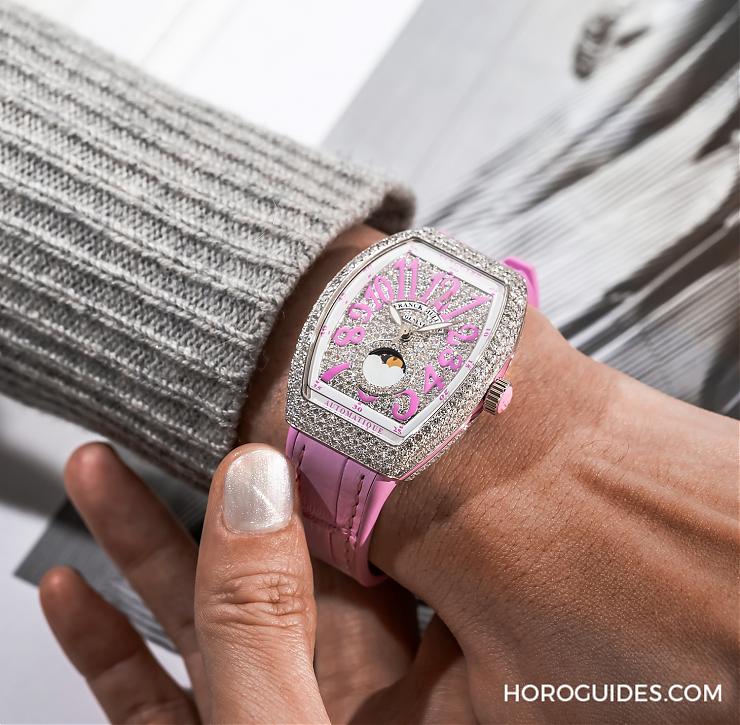 FRANCK MULLER - VANGUARD - V 32 SC AT FO L DIR D CD AC - 不許妳只是一般般|Franck Muller Vanguard Lady Moonphase的剛柔並濟