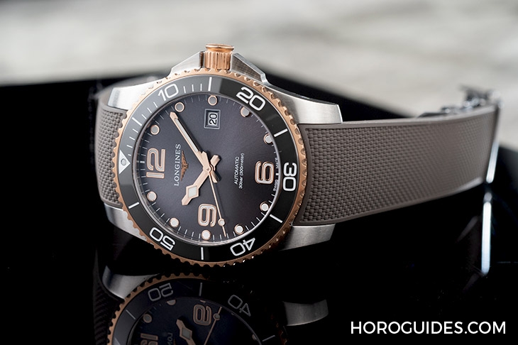 LONGINES - HYDRO CONQUEST - L3.781.3.78.7 - 潛水錶也要微奢華?2021浪琴深海征服者半金浪鬼