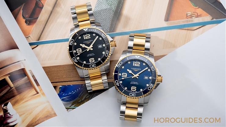 LONGINES - HYDRO CONQUEST - L3.781.3.78.7 - 潛水錶也要微奢華?2021浪琴深海征服者半金浪鬼