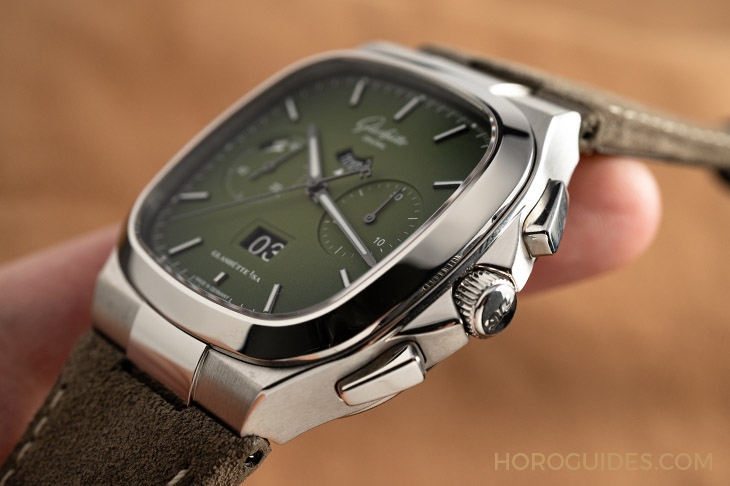 GLASHÜTTE ORIGINAL - SENATOR - 1-37-02-09-02-63 - 好Funky的復古錶!格拉蘇蒂原創Seventies Chronograph墨玉綠面盤