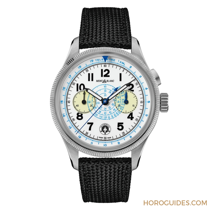 MONTBLANC - 1858 - （Blue Arrow） - MONTBLANC x Collective Horology聯手再現Minerva傳奇設計｜1858 Minerva單按鈕計時碼錶Blue Arrow  P.05